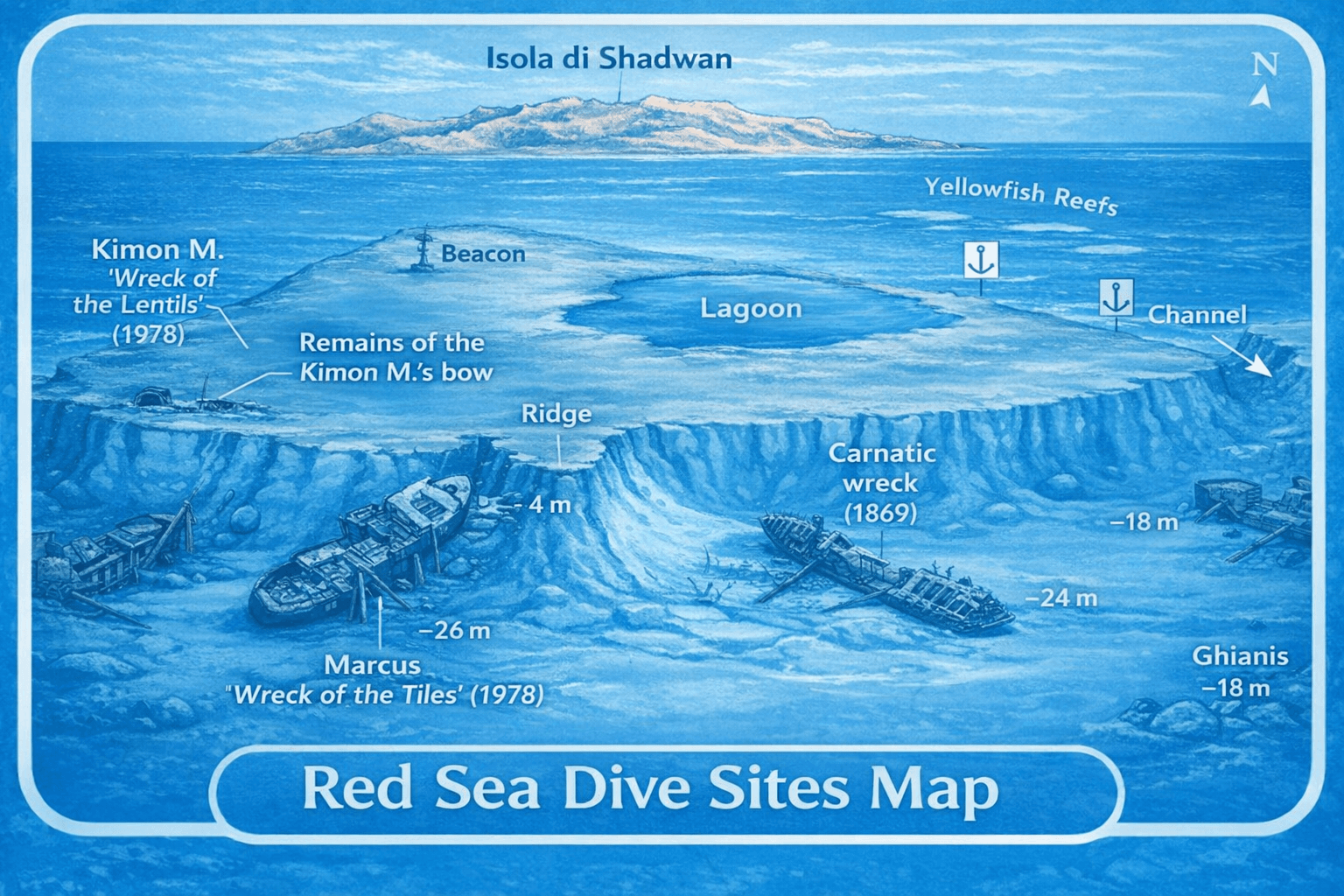 Abu Nuhas wrecks dive from Hurghada - four shipwrecks in the Red Sea